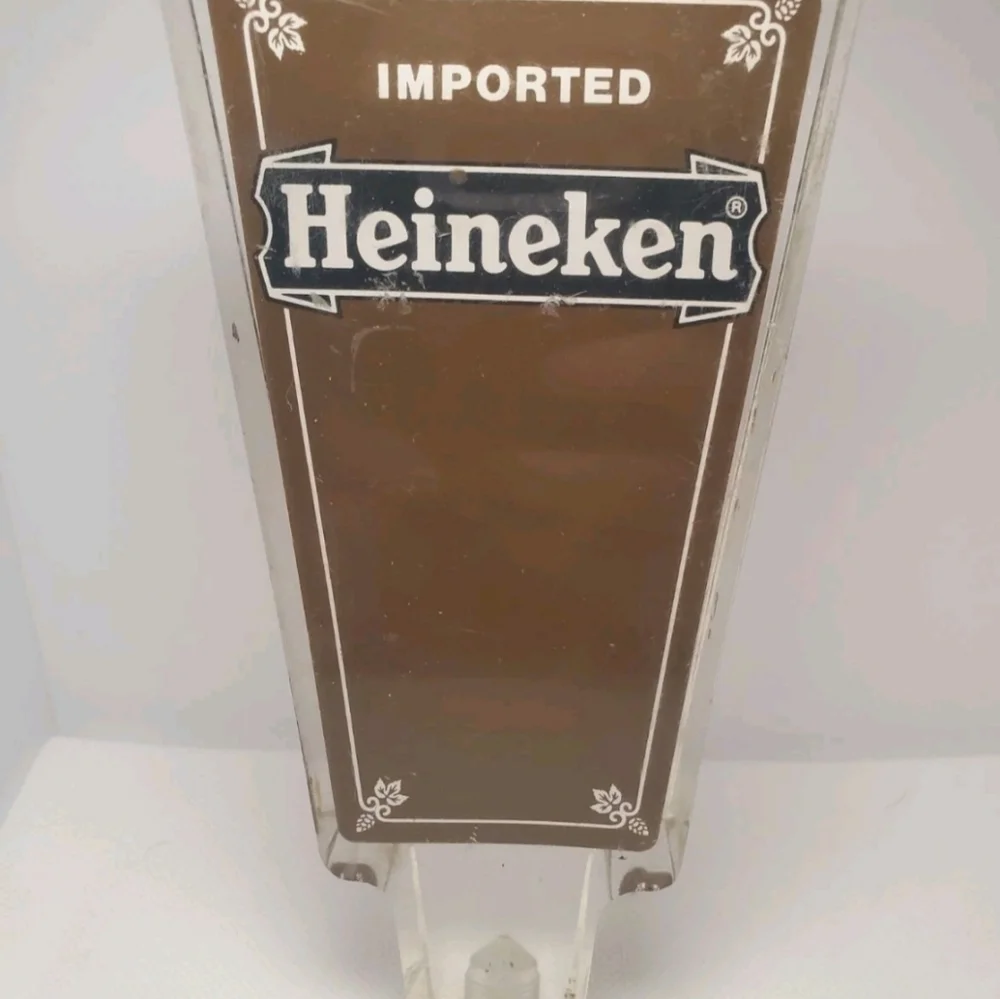 Imported Heineken Beer Tap Handle Windmill Brown Clear Lucite Advertising Bar
